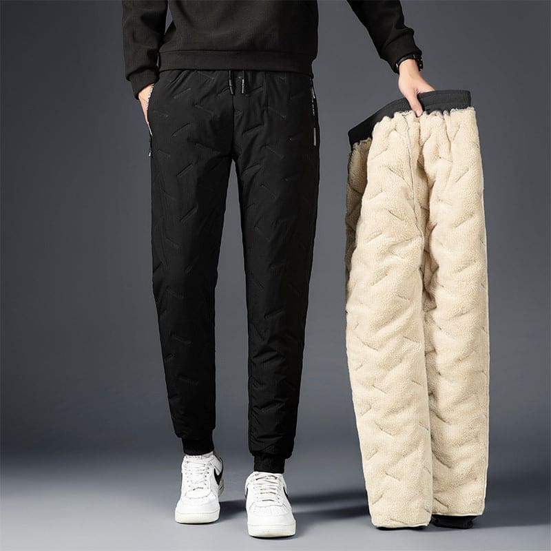 Men’s Padded Cotton Trousers With Cashmere