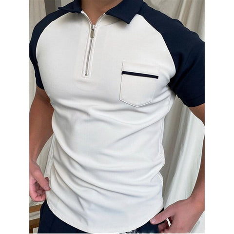 Men’s Polo Shirt Men Solid Polo Shirts Brand Men Short-Sleeved Shirt Summer Shirt Man Clothing - 9Style / 2XL