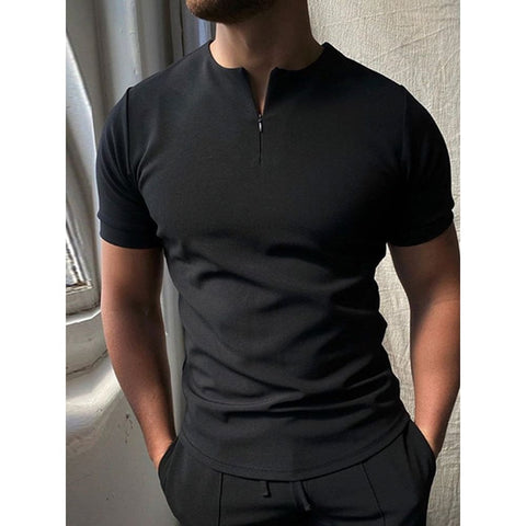 Men’s Polo Shirt Men Solid Polo Shirts Brand Men Short-Sleeved Shirt Summer Shirt Man Clothing - 12Style / 2XL