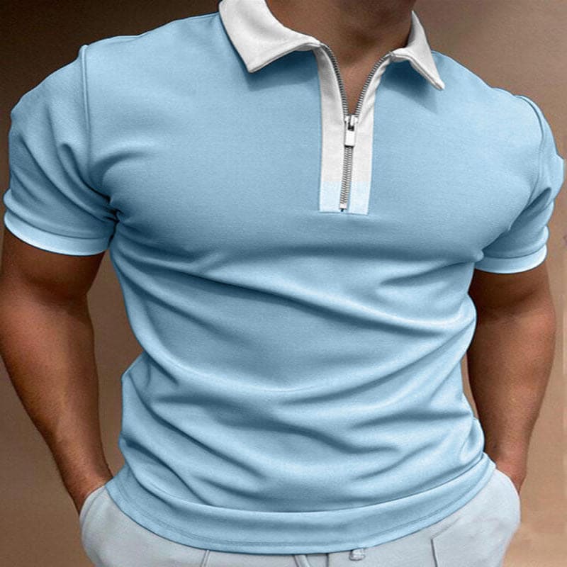 Men’s Polo Shirt Men Solid Polo Shirts Brand Men Short-Sleeved Shirt Summer Shirt Man Clothing - 4Style / 2XL