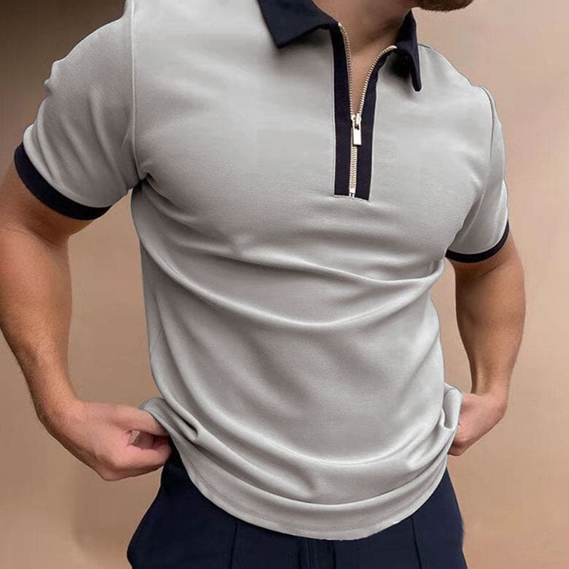 Men’s Polo Shirt Men Solid Polo Shirts Brand Men Short-Sleeved Shirt Summer Shirt Man Clothing - 5Style / 2XL