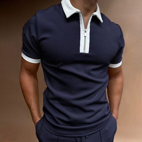 Men’s Polo Shirt Men Solid Polo Shirts Brand Men Short-Sleeved Shirt Summer Shirt Man Clothing - 3Style / 2XL