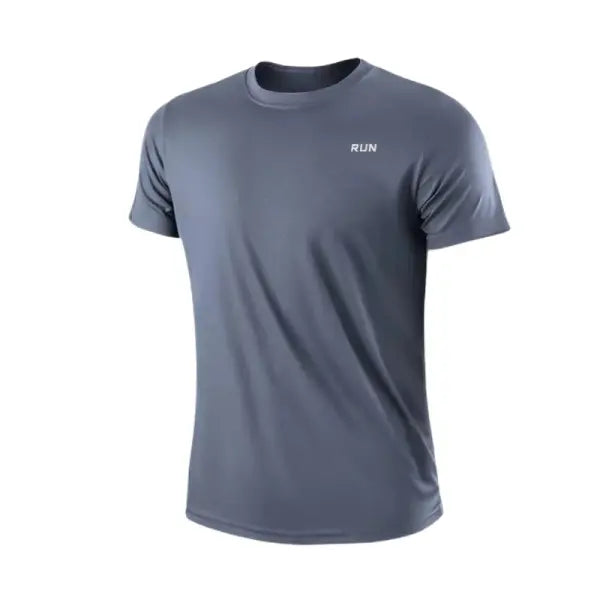 Men’s Quick Dry Short Sleeve Gym Running Moisture Wicking Round Neck T-Shirt Training Exercise Gym Sport Shirt Tops