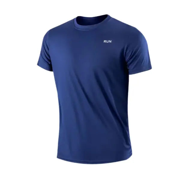 Men’s Quick Dry Short Sleeve Gym Running Moisture Wicking Round Neck T-Shirt Training Exercise Gym Sport Shirt Tops
