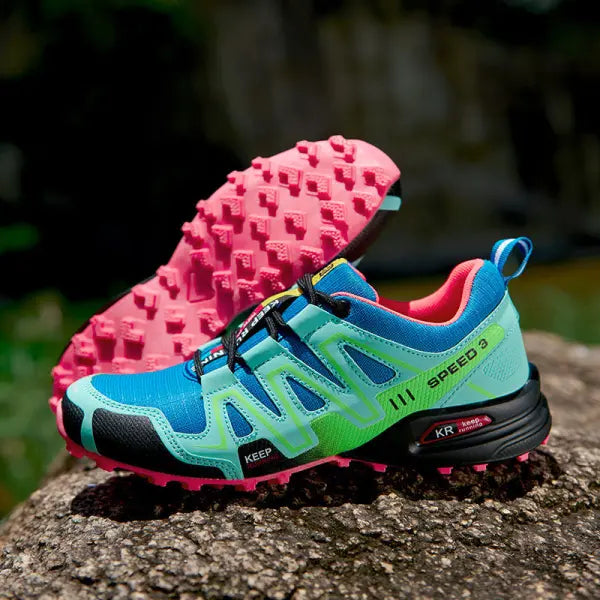 Men’s Rose Red Hiking Boots – Versatile Off-Road Trail Running Shoes - 907 Blue / 36