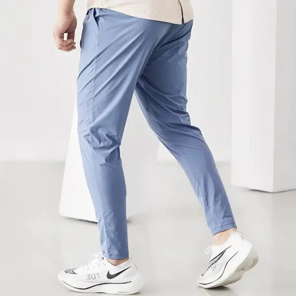Men’s Quick-Dry Performance Joggers - Lightweight Breathable Training Pants for Running Gym & Fitness - Light Blue