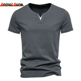 Men’s Short Sleeve Slim Fit Henley - Casual V-Neck Cotton Tee - Basic Summer Essential Button Top