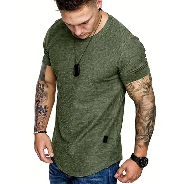 Mens Short Sleeve T-Shirts Crew Neck Casual Shirt Summer Basic Lightweight Fashion Active T Shirts Sports Running Shirt