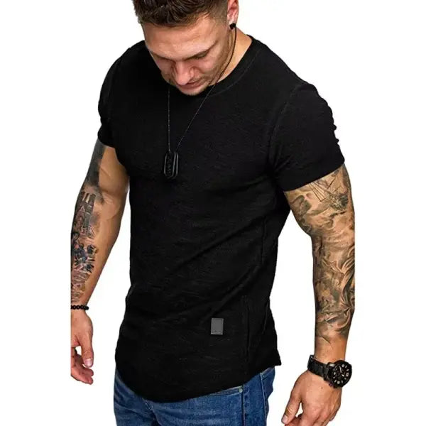 Mens Short Sleeve T-Shirts Crew Neck Casual Shirt Summer Basic Lightweight Fashion Active T Shirts Sports Running Shirt