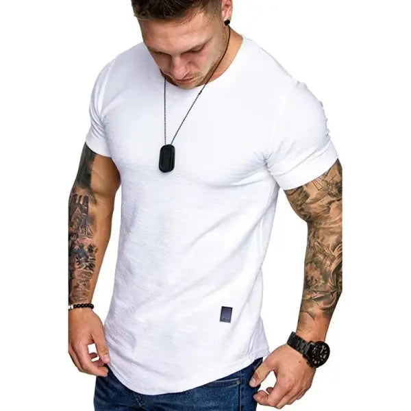 Mens Short Sleeve T-Shirts Crew Neck Casual Shirt Summer Basic Lightweight Fashion Active T Shirts Sports Running Shirt
