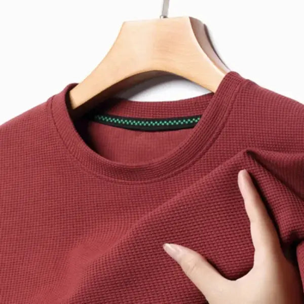 Men’s Short Sleeved Waffle T-shirt Casual Summer Style