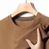 Men’s Short Sleeved Waffle T-shirt Casual Summer Style