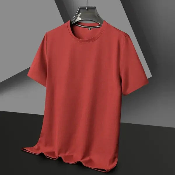Men’s Short Sleeved Waffle T-shirt Casual Summer Style - Red / S