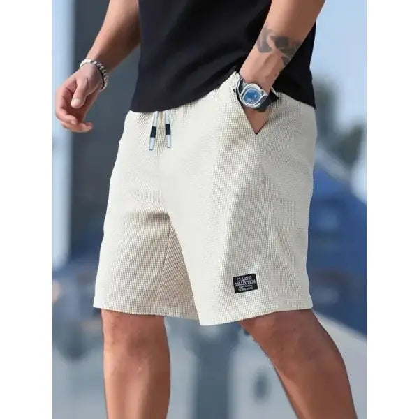 Mens Shorts Casual Textured Breathable Athletic Daily Wear - Beige / XS / Pack of 1