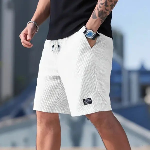 Mens Shorts Casual Textured Breathable Athletic Daily Wear - Ivory / XS / Pack of 1