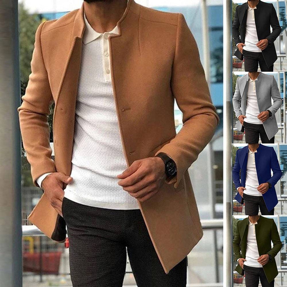 Men’s Slim Fit Coat – Stylish Business Casual Single-breasted Jacket