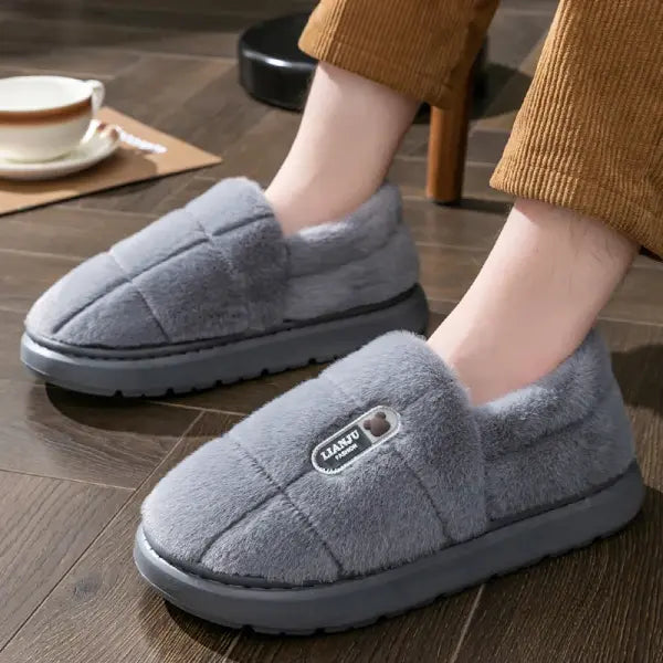 Men’s & Women’s Winter Plush Slippers – Non-Slip Warm Home Shoes Big Sizes 50-51