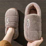 Men’s & Women’s Winter Plush Slippers – Non-Slip Warm Home Shoes Big Sizes 50-51