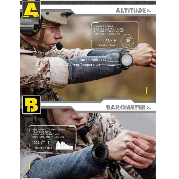 North Edge Men's Military Style Digital Sports Watch - Himpall