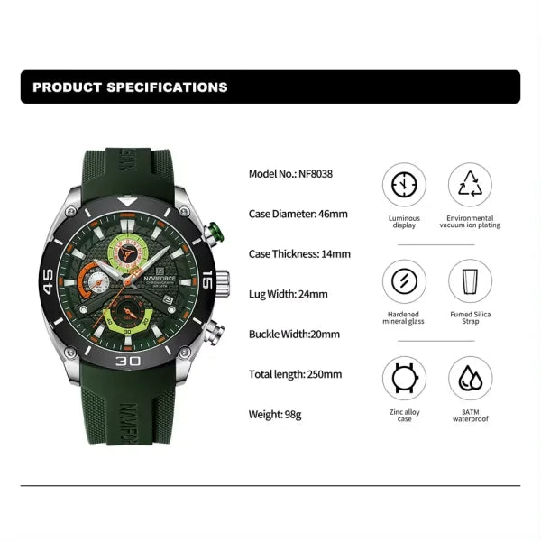 Men's Sport Waterproof Quartz Wristwatch – Chronograph Military Watch - Himpall