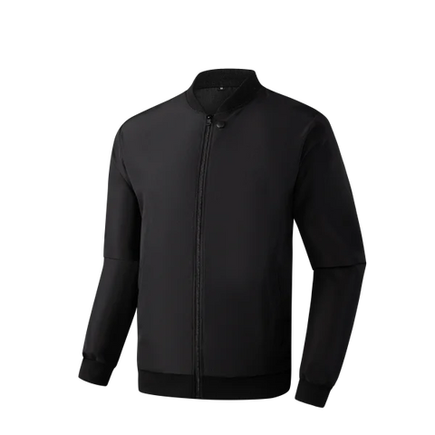 Men's Spring and Autumn Baseball Collar Jacket – Loose Fit Solid Color Casual Coat - Himpall