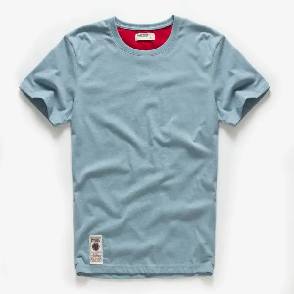 Men’s Premium 100% Cotton Solid Color Tee - Classic High-Quality Basic T-Shirt - Essential O-Neck Casual Top