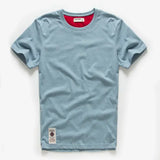 Men’s Premium 100% Cotton Solid Color Tee - Classic High-Quality Basic T-Shirt - Essential O-Neck Casual Top