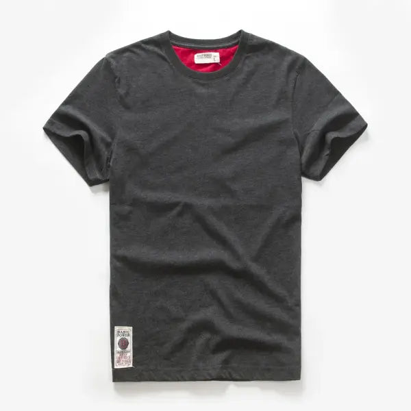 Men’s Premium 100% Cotton Solid Color Tee - Classic High-Quality Basic T-Shirt - Essential O-Neck Casual Top