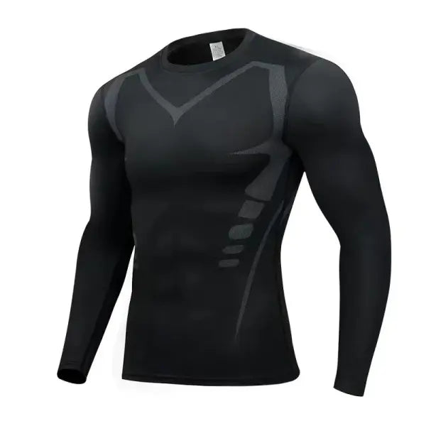 Men’s Quick-Dry Performance Running Tee - Pro-Training Compression Gym Top - Breathable Athletic Fitness Jersey