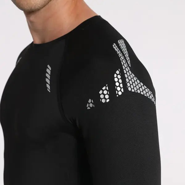 Men’s Quick-Dry Performance Running Tee - Pro-Training Compression Gym Top - Breathable Athletic Fitness Jersey