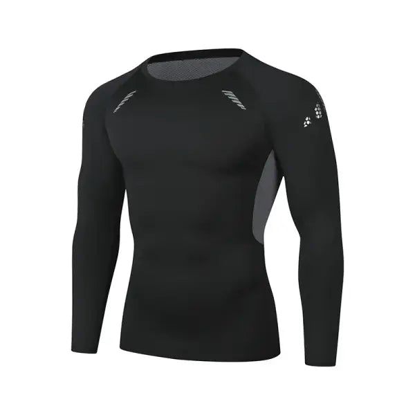 Men’s Quick-Dry Performance Running Tee - Pro-Training Compression Gym Top - Breathable Athletic Fitness Jersey
