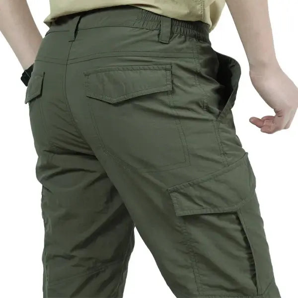 Men’s Tactical Cargo Pants Lightweight Waterproof Hiking Trousers - green / 4XL