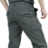 Men’s Tactical Cargo Pants Lightweight Waterproof Hiking Trousers - gray / 3XL
