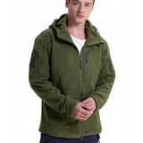 Men’s Tactical Fleece Jacket – Winter Hooded Military Outdoor Coat