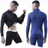 Mens thermal underwear modal turtleneck slim top for winter warmth