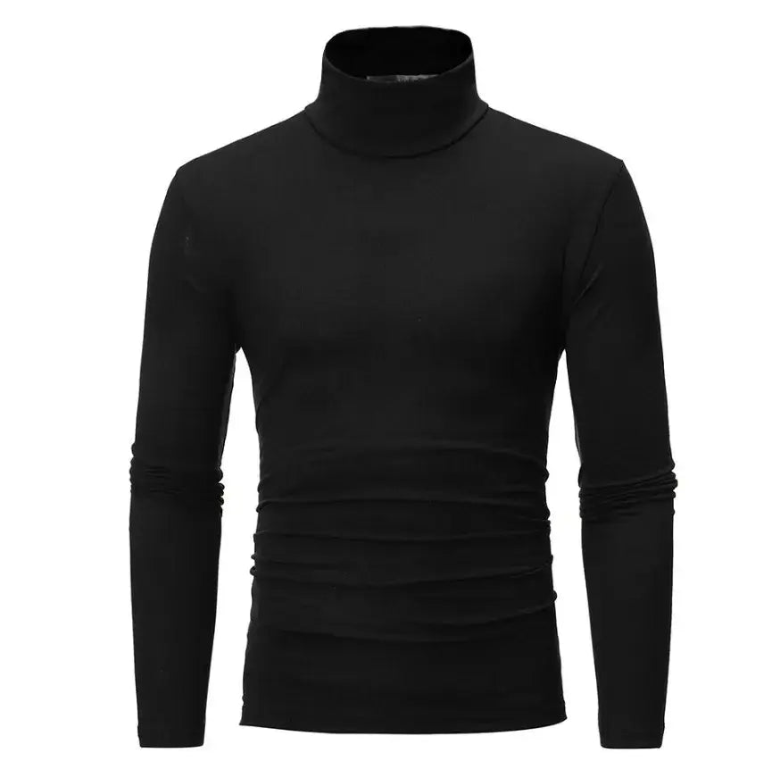 Mens thermal underwear modal turtleneck slim top for winter warmth - XL / Image Color 4