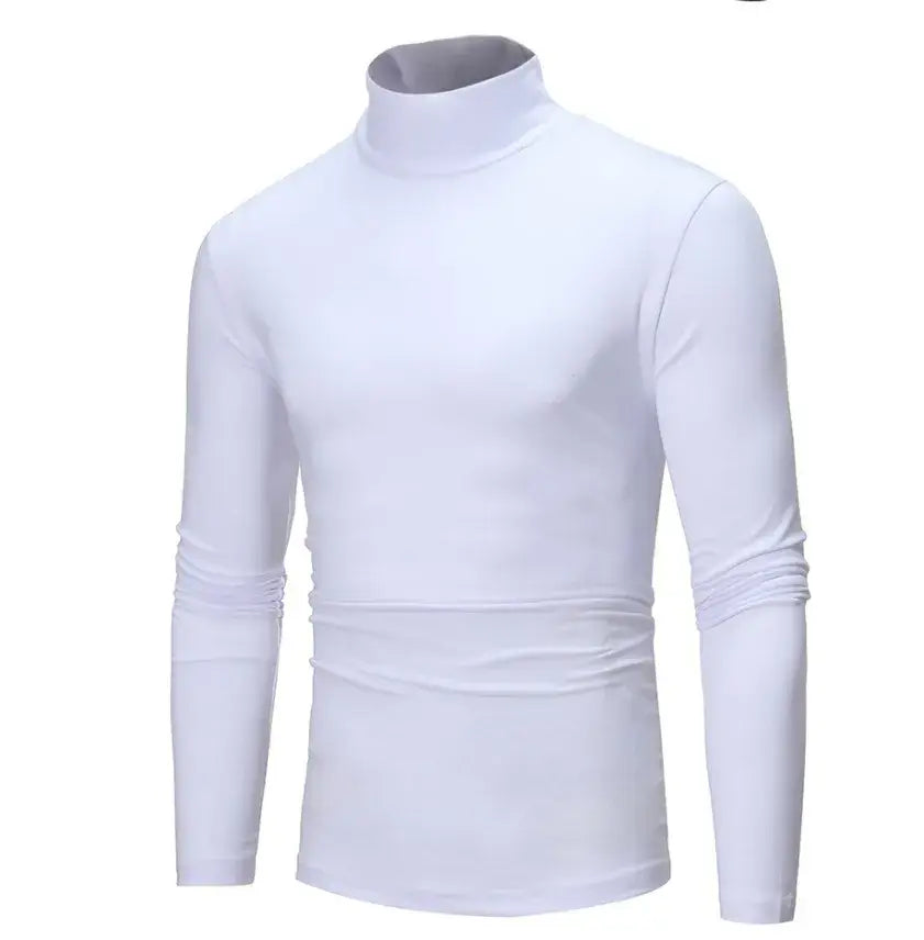 Mens thermal underwear modal turtleneck slim top for winter warmth - L / Image Color 2