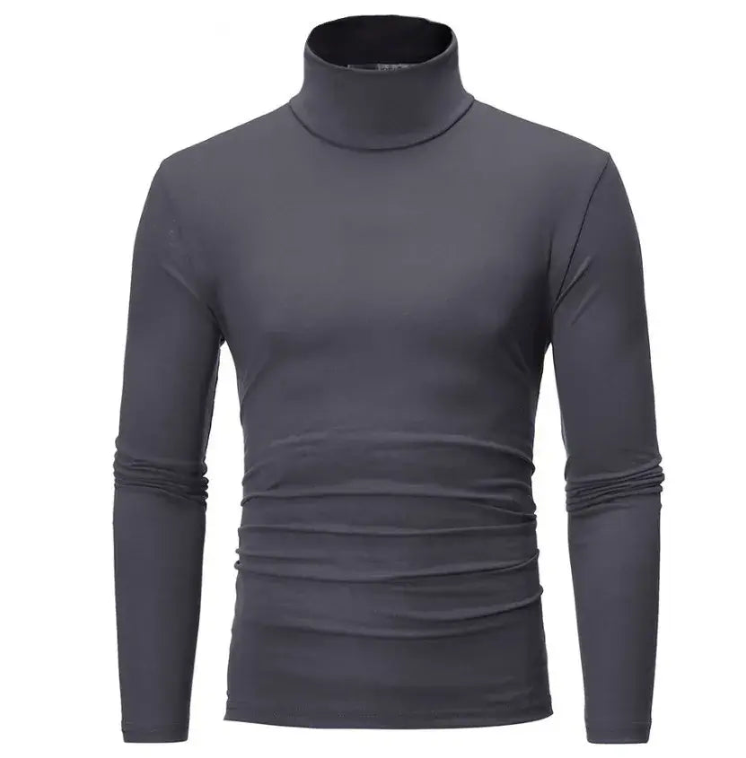 Mens thermal underwear modal turtleneck slim top for winter warmth - XXL / Image Color 6