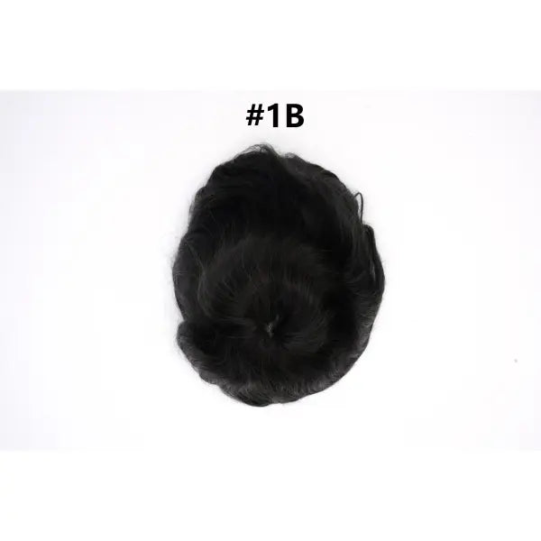 Mens Toupee Human Hair Piece Thin Skin V Loop Natural Hairline - 1b# / 80% / 6 inches|China Mainland|6x8|free