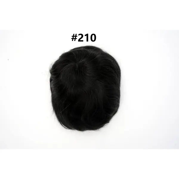 Mens Toupee Human Hair Piece Thin Skin V Loop Natural Hairline - 210# / 80% / 6 inches|China Mainland|8x10|free