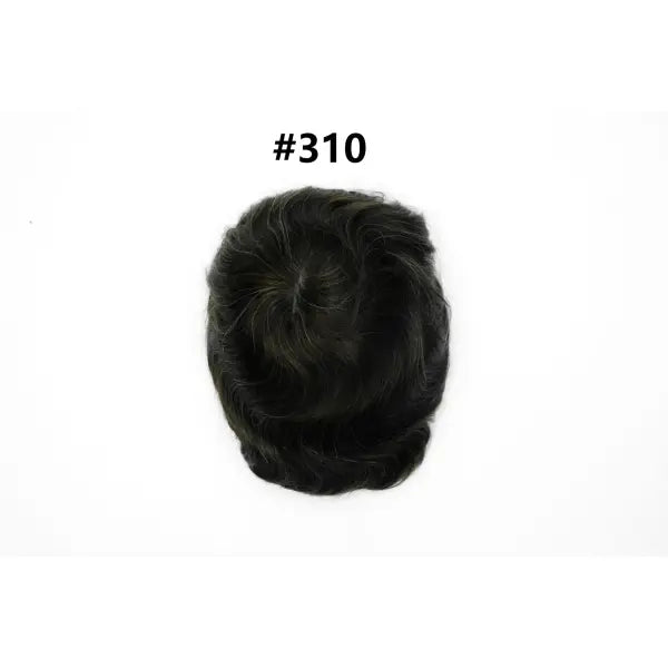 Mens Toupee Human Hair Piece Thin Skin V Loop Natural Hairline - 310# / 80% / 6 inches|China Mainland|6x8|free