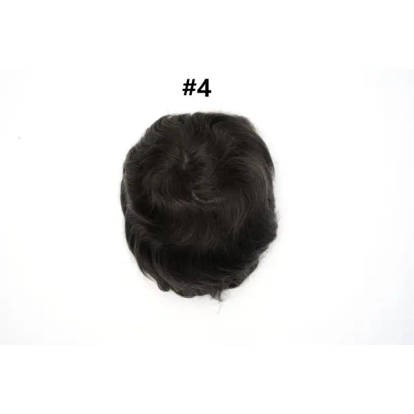 Mens Toupee Human Hair Piece Thin Skin V Loop Natural Hairline - 4# / 100% / 6 inches|China Mainland|7x9|free