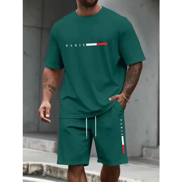 Mens tracksuit shorts set polyester for summer comfort - MBTZHFF250808A130 / M