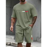 Mens tracksuit shorts set polyester for summer comfort - MBTZHFF250808A120 / 6XL