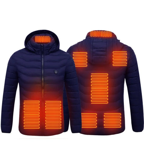 Men's USB Heated Jacket Coat Electric Thermal Heating Vest for Winter - Himpall