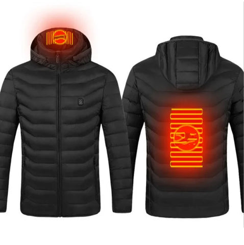 Men's USB Heated Jacket Coat Electric Thermal Heating Vest for Winter - Himpall