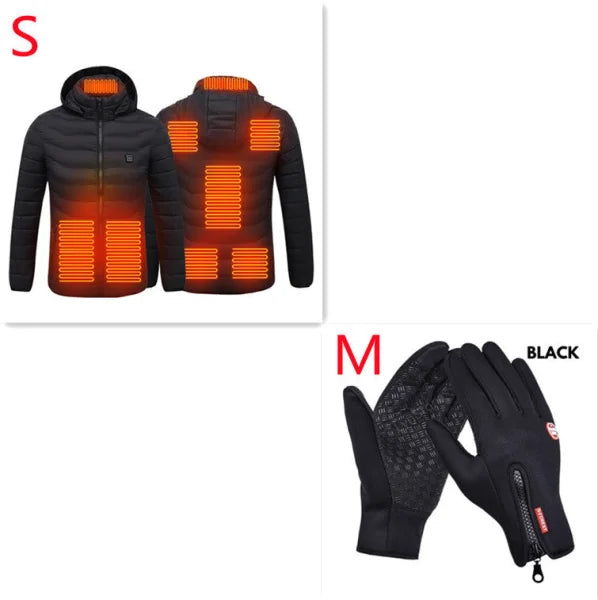 Men's USB Heated Jacket Coat Electric Thermal Heating Vest for Winter - Himpall