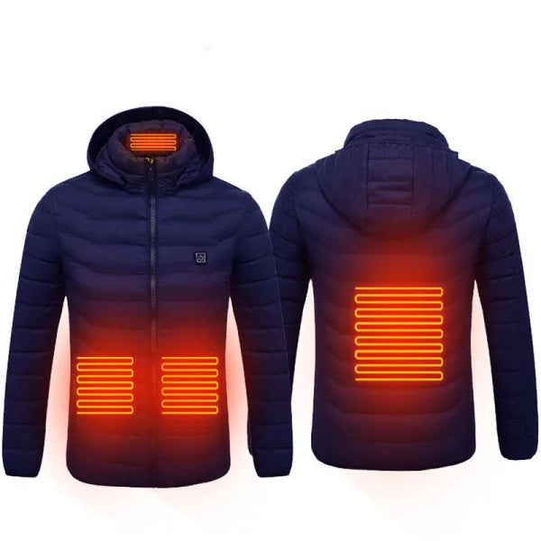 Men's USB Heated Jacket Coat Electric Thermal Heating Vest for Winter - Himpall
