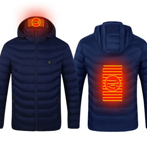 Men's USB Heated Jacket Coat Electric Thermal Heating Vest for Winter - Himpall