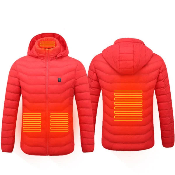 Men's USB Heated Jacket Coat Electric Thermal Heating Vest for Winter - Himpall